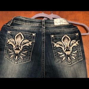 BLACK FRIDAY!NWT MISS ME BOOT CUT JEANS SZ 33x35.5